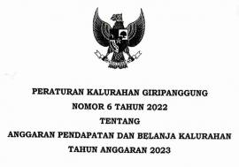 Peraturan Kalurahan Giripanggung Nomor 6 Tahun 2022